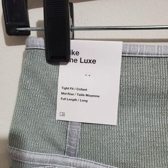 Nike Women's Sz M Dri-FIT One Luxe Leggings Pants Gray DD4553-073 NWT - Picture 10 of 14